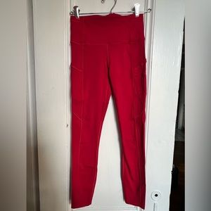 Lululemon fast and free red 25” legging size 4